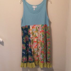 Matilda Jane fun & funky floral houses sundress XL